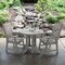Highwood Usa Weatherly 3pc Round Outdoor Patio Furniture Dining Set AD-DNW36-HGR - alternate 2